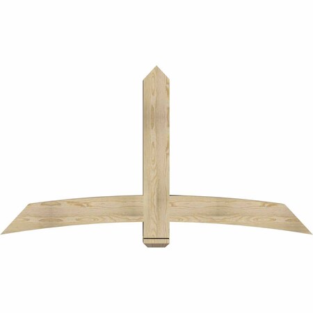 Ekena Millwork Bellingham Rough Sawn Timber Gable Bracket, Douglas Fir, 72"W x 39"H x 6"D x 6"F, 13/12 Pitch GBW072X39X0606BEL00RDF